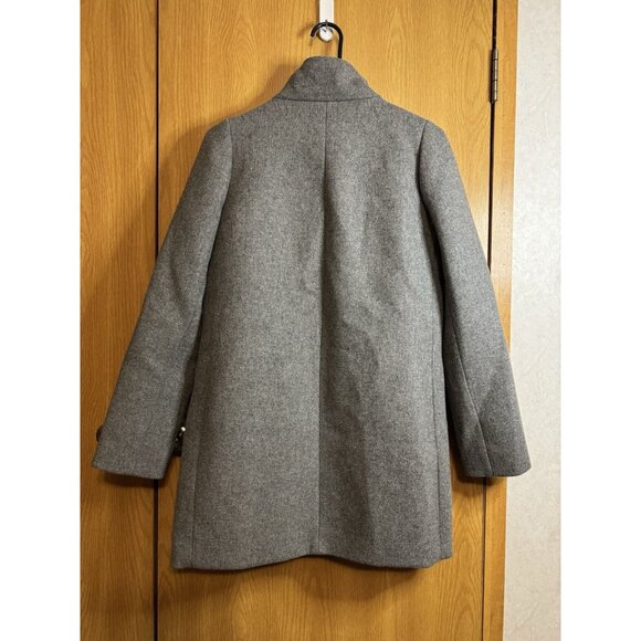 JCREW Mercantile Classic Gray Wool Cocoon Coat Jacket Sz 00 Career Professional - Picture 2 of 11